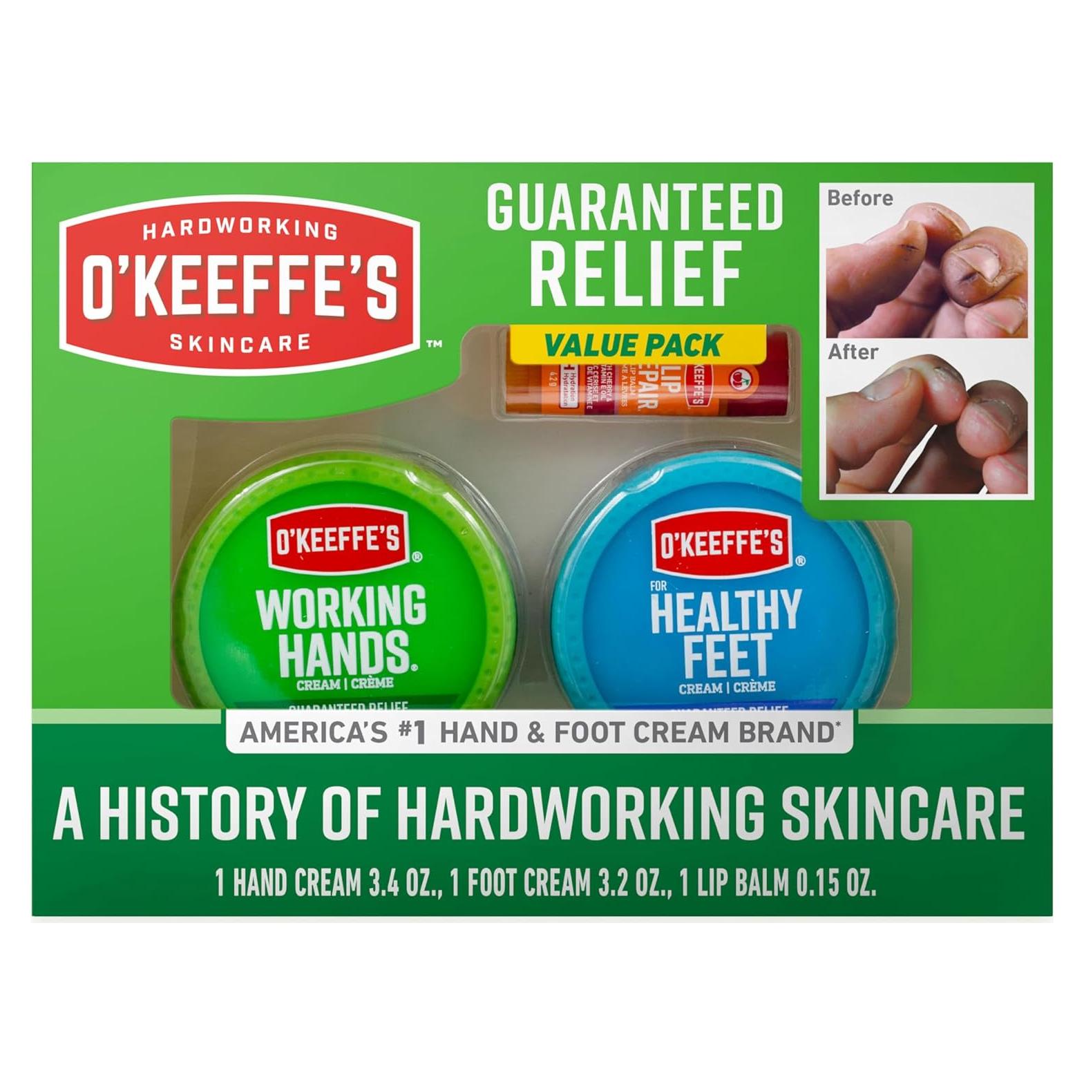 Set de Regalo O'Keeffe: Crema Manos, Pies y Balsamo Labial