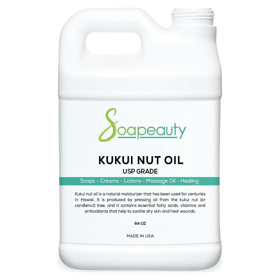 Aceite de Nuez Kukui Soapeauty 1.89L | Hidratante Natural Piel y Cabello