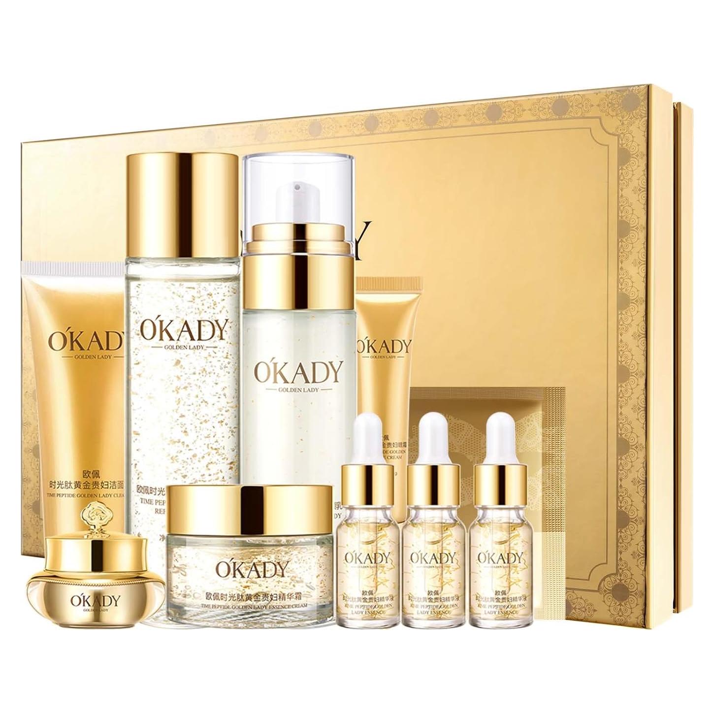 Set de Cuidado de Piel Anti Envejecimiento OKADY 10 Piezas