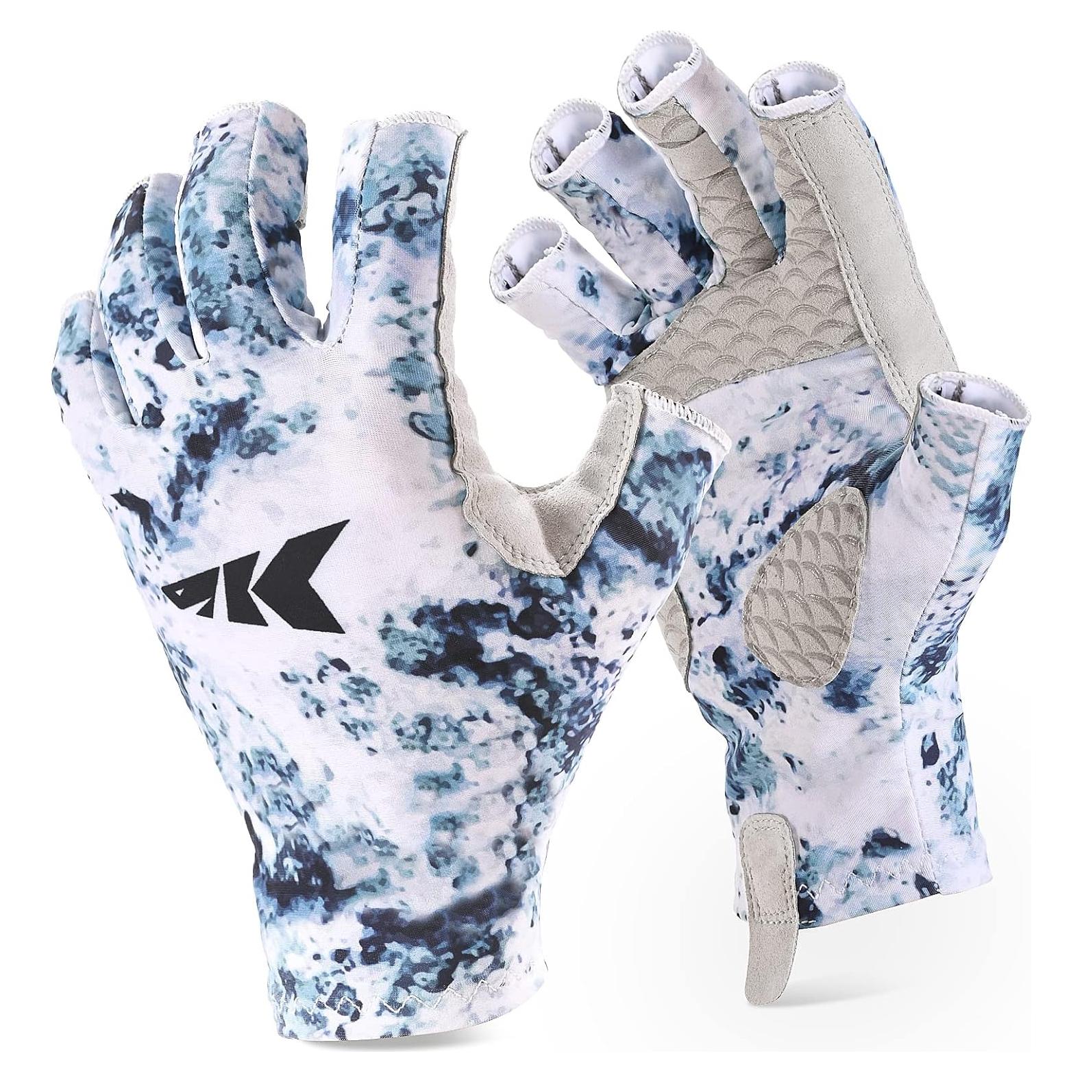 Guantes de Pesca KastKing La Sal UPF50+ Sin Dedos Camo