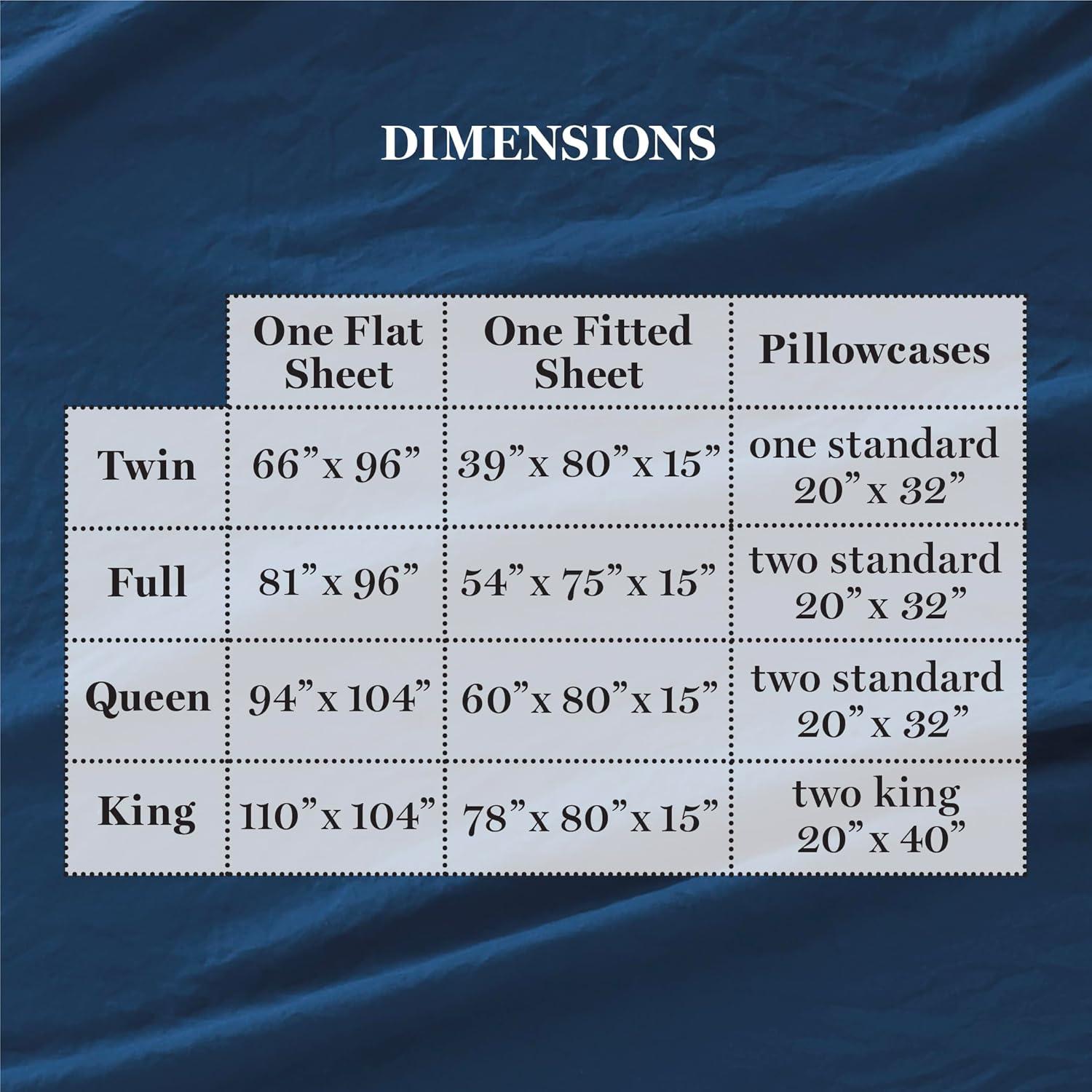 Juego de Sábanas de Microfibra Completo Martha Stewart Marino