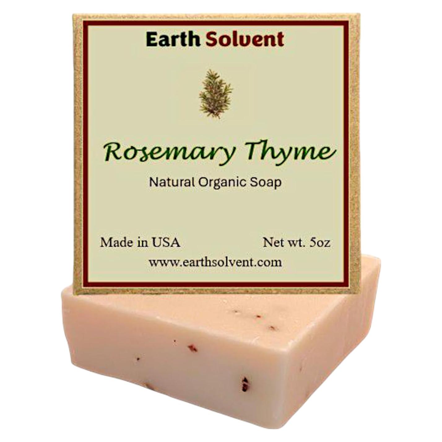 Jabón Orgánico Natural Earth Solvent 142g Romero Tomillo