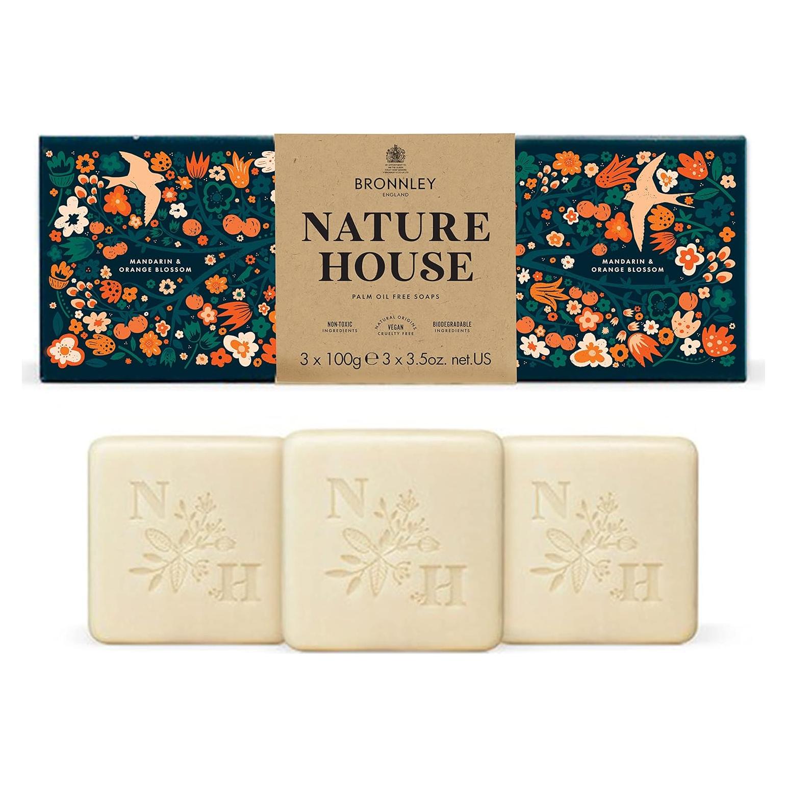 Jabones en Barra Veganos Bronnley Mandarina y Neroli 3x99g