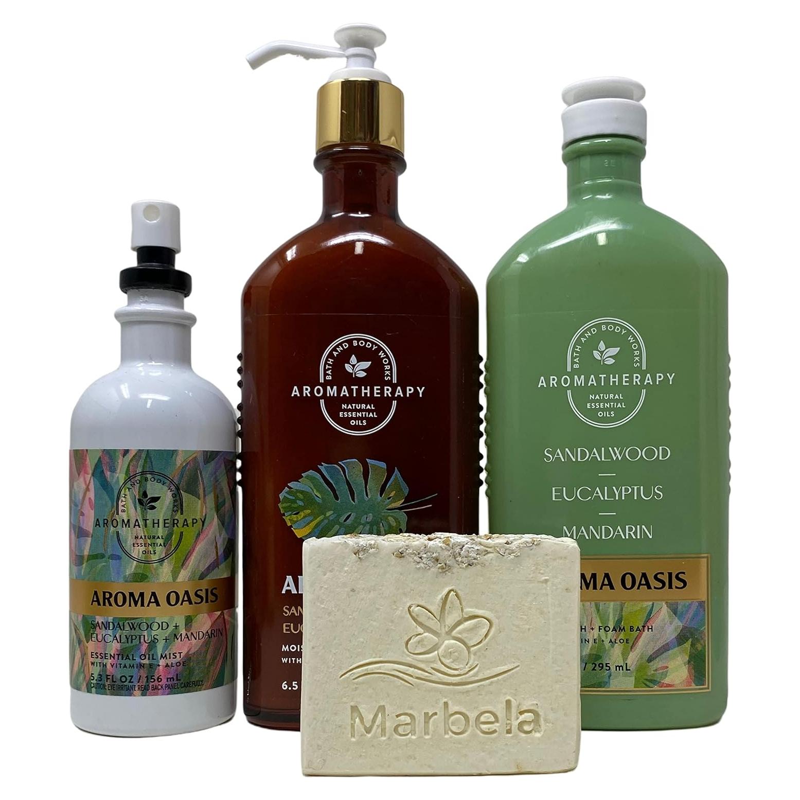 Set de Regalo Aromaterapia Bath & Body Works - Sándalo, Eucalipto y Mandarina