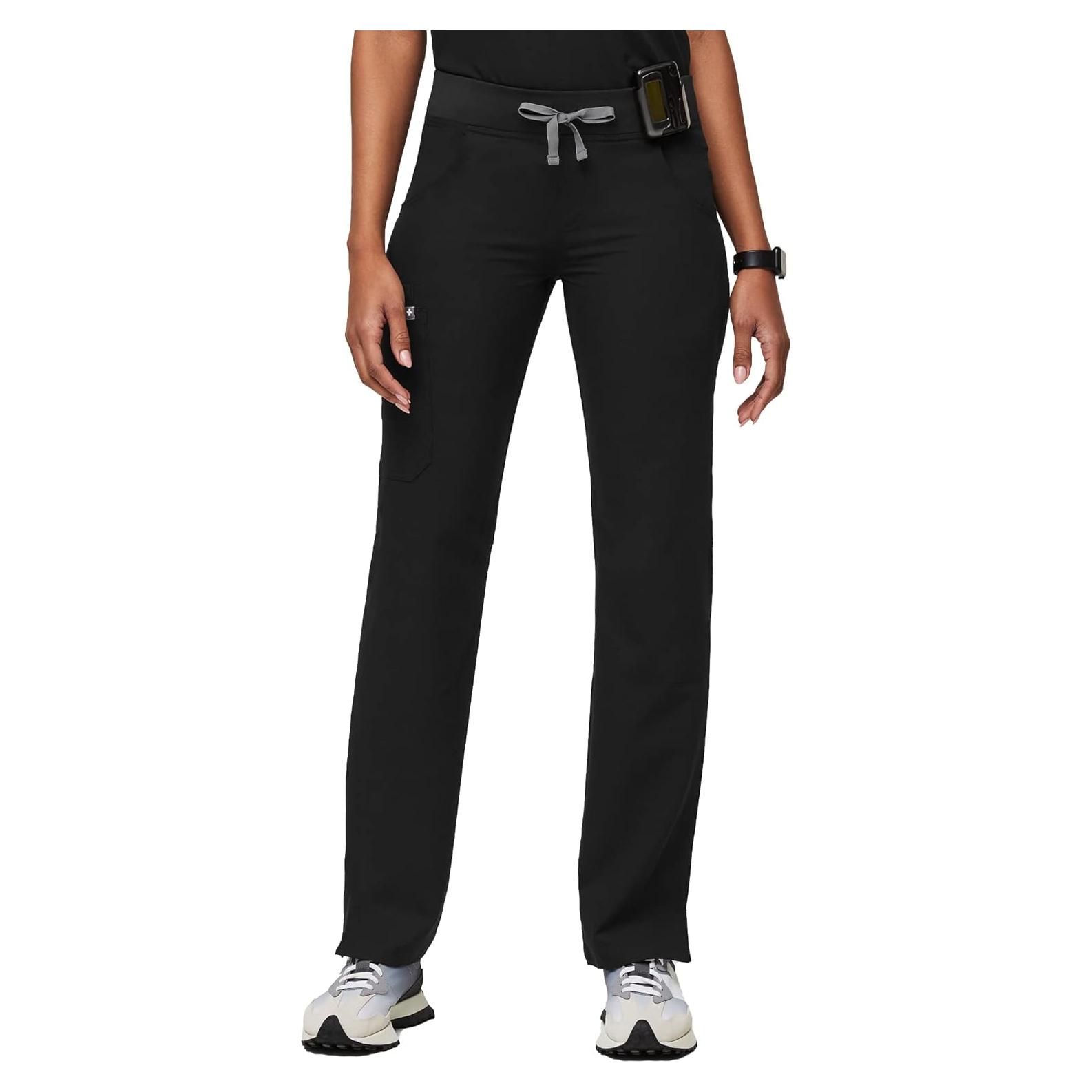 Pantalones de Scrub Cargo FIGS Kade para Mujeres - Negro, 4 Bolsillos