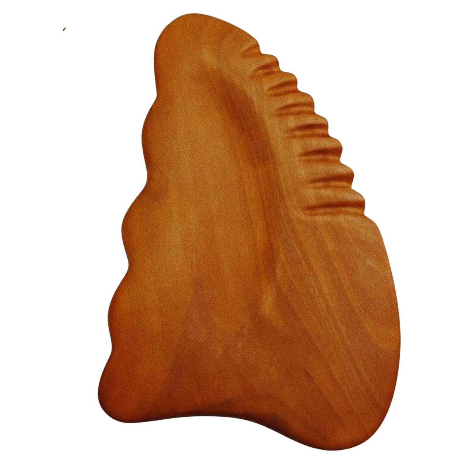 Masajeador Gua Sha de Madera ZAMASMEL Pera 11x7cm Antienvejecimiento