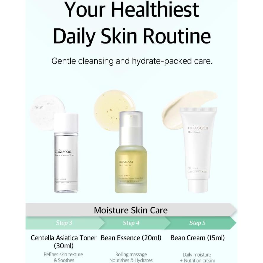 Set de Cuidado de la Piel mixsoon Pure Glow 5 Pasos 105ml