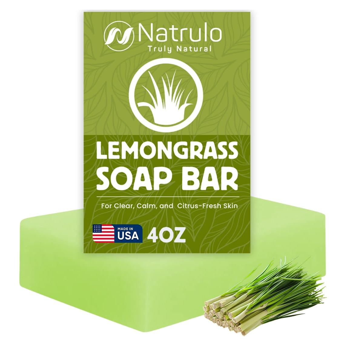 Barra de Jabón Exfoliante Natural Natrulo - Hierba Limón 117g