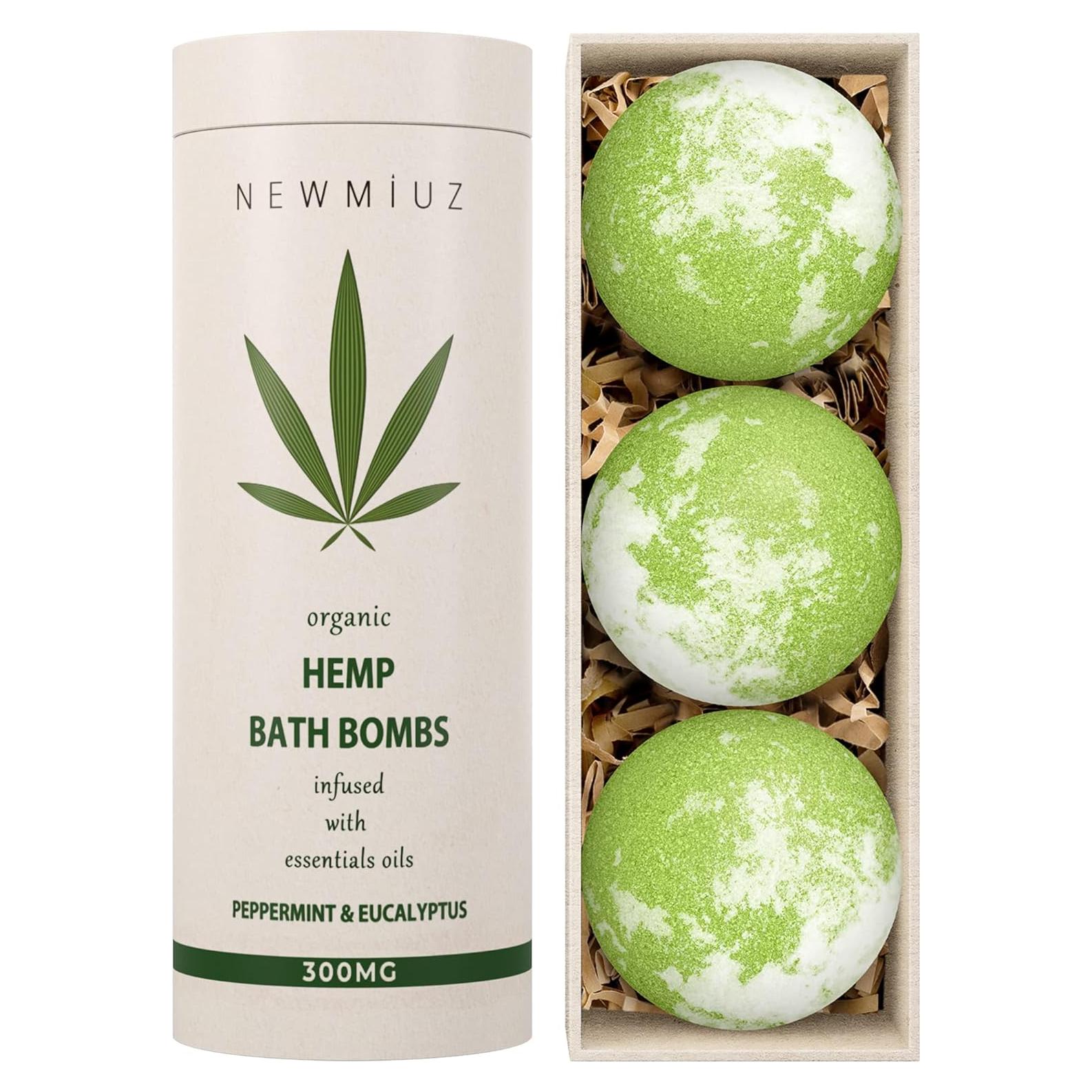 Bombas de Baño de Cañamo New Miuz Menta Eucalipto 3 Unidades