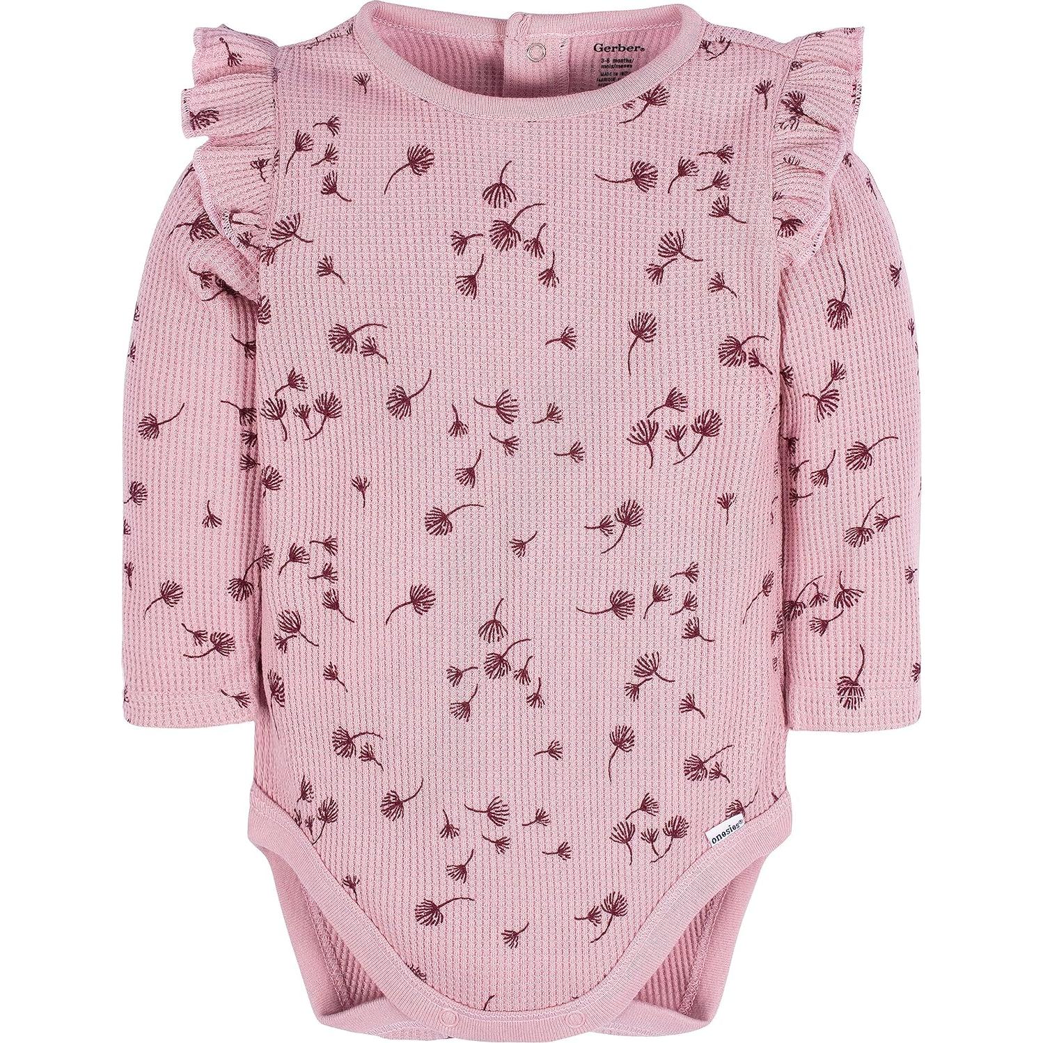 Bodies de Manga Larga Gerber para Bebé 6-9 Meses 2 Piezas