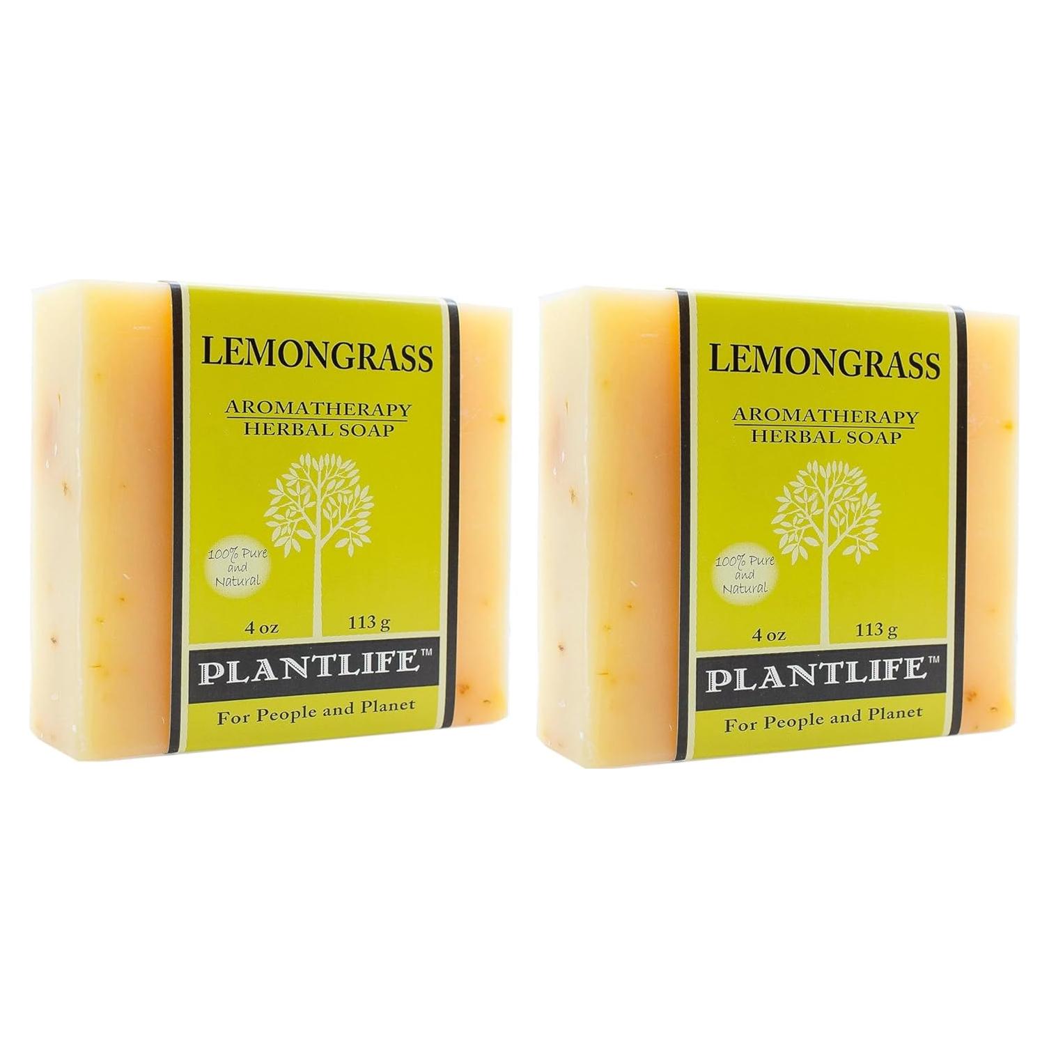 Jabón de Barra Hidratante Plantlife - Hierba Limón 113g (Paquete de 2)