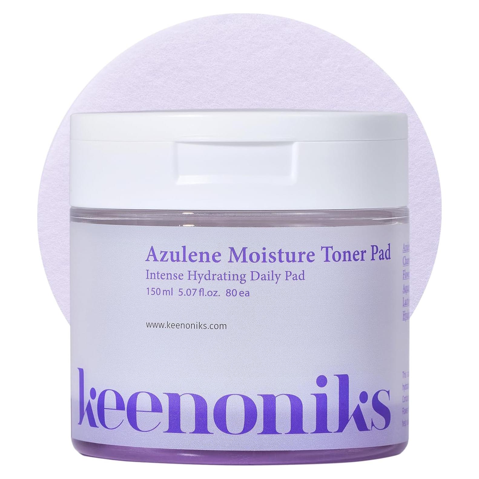 Almohadillas Tónicas Hidratantes Keenoniks - Azuleno y Manzanilla - 80 Unidades