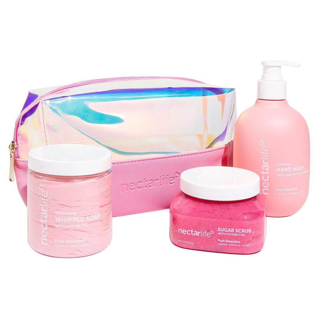 Kit de Cuidado de Piel Nectar Life Daily Glow - Jabón, Exfoliante y Jabón de Manos
