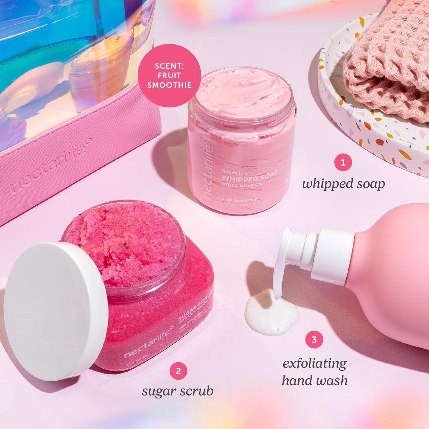 Kit de Cuidado de Piel Nectar Life Daily Glow - Jabón, Exfoliante y Jabón de Manos