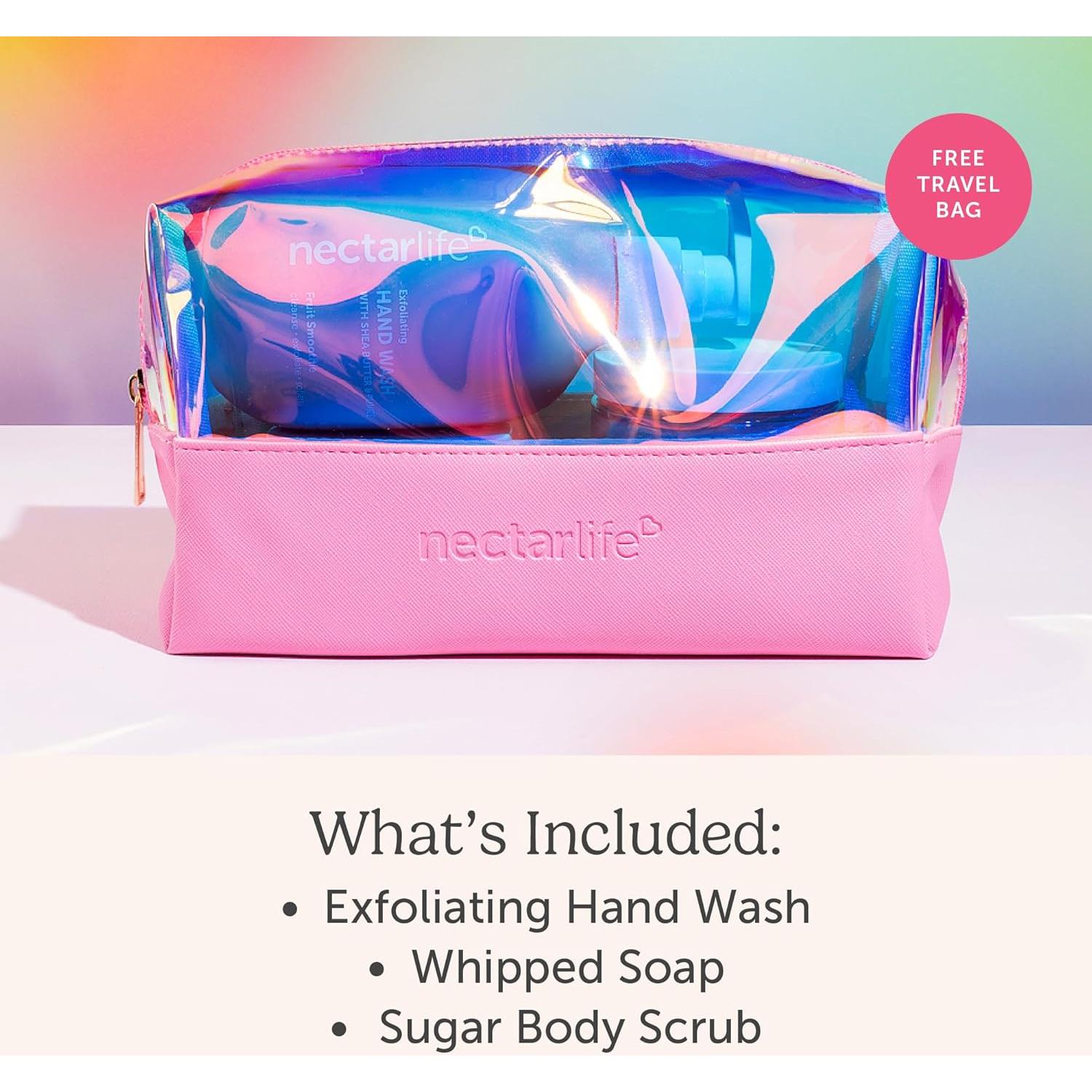 Kit de Cuidado de Piel Nectar Life Daily Glow - Jabón, Exfoliante y Jabón de Manos