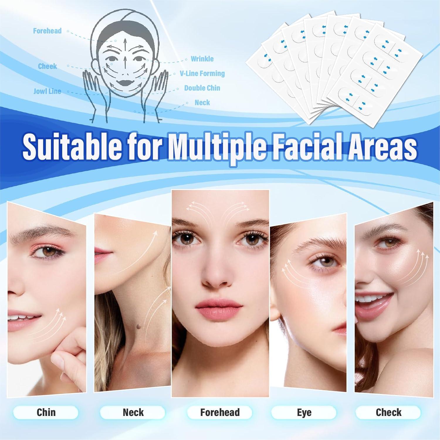 Cinta Levantadora Facial Invisible YAGUVI 128 Piezas Efecto V