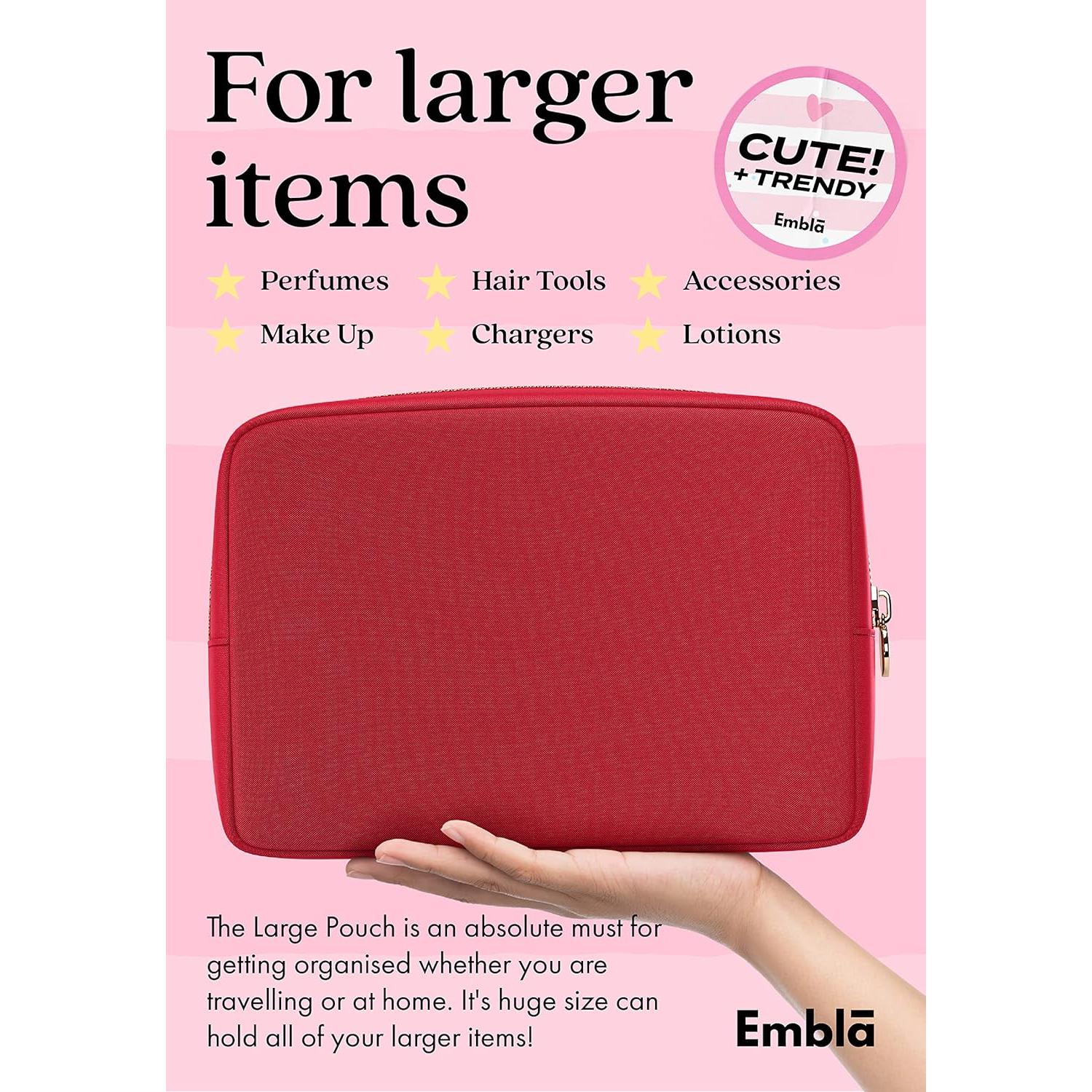 Bolsa de Maquillaje Embla Grande Rojo Rubí - Organizador de Viaje