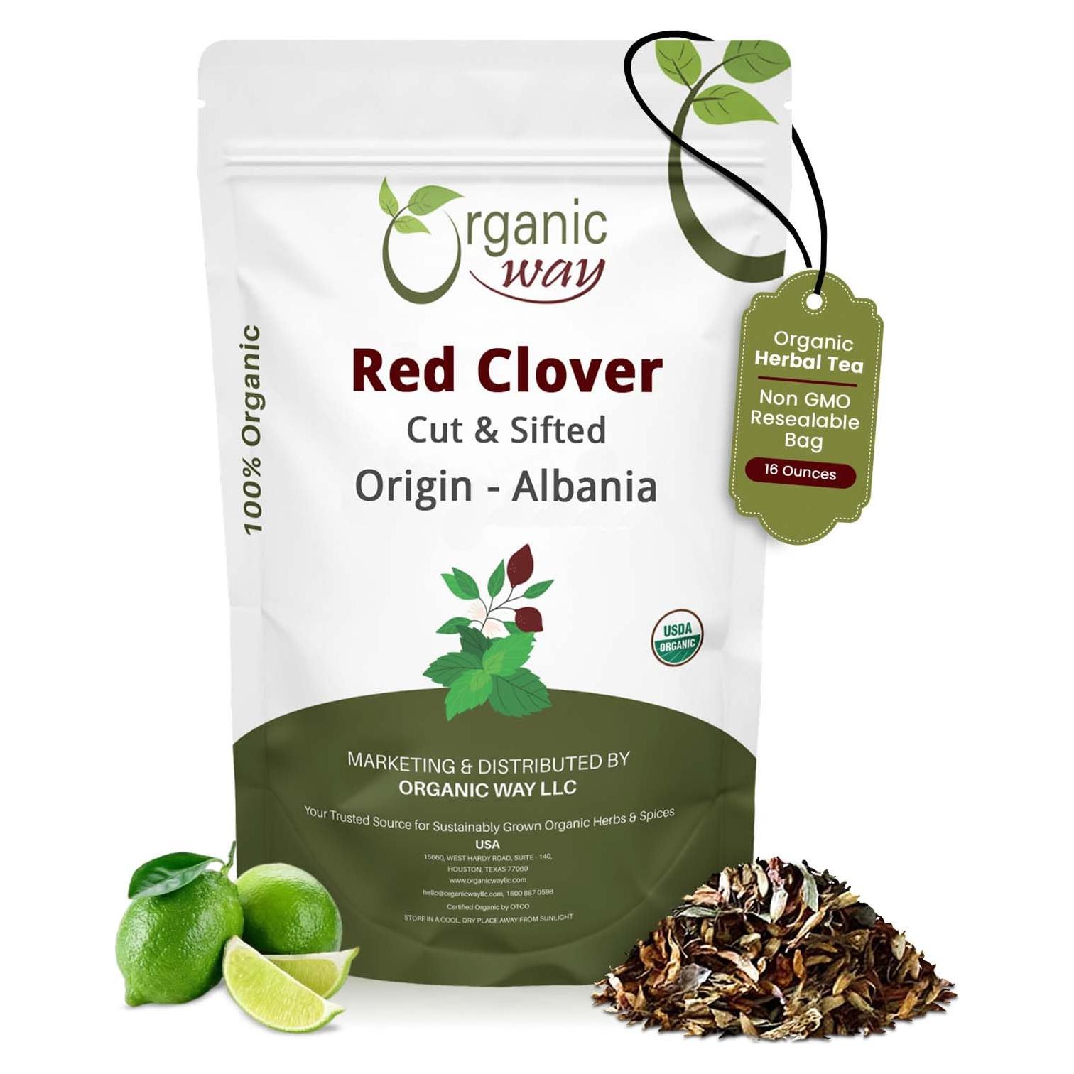 Flor de Trébol Rojo Orgánico 0.45 kg - Organic Way - Té Herbal