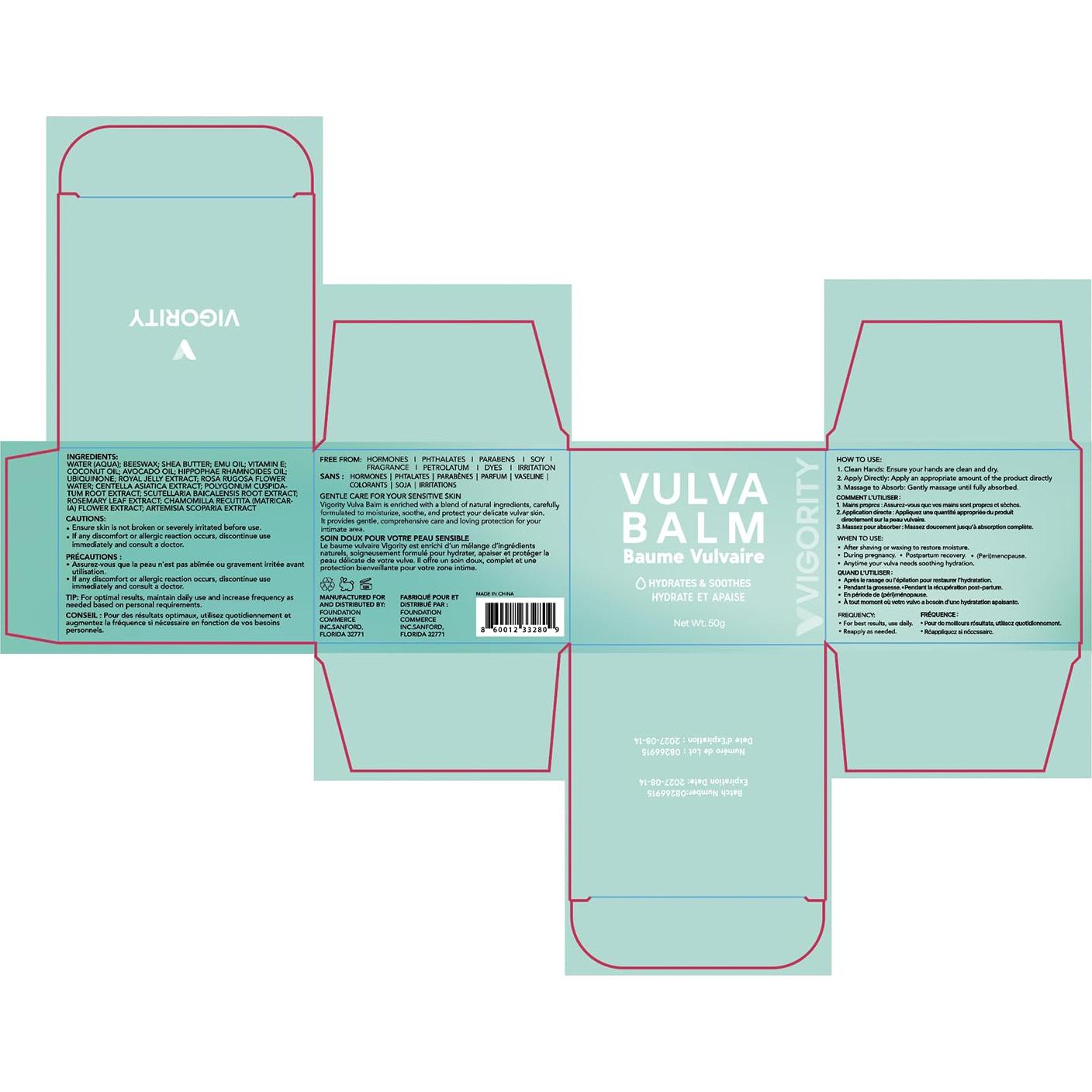 Bálsamo Vulva Hidratante Vigority 49.6g - Alivio Sequedad Menopausia