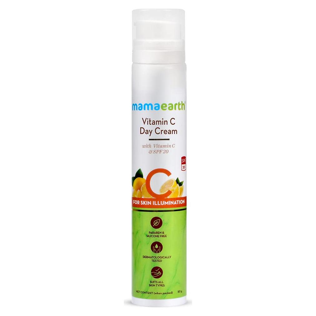 Crema de Día Mamaearth Vitamina C SPF 20 50g - Hidratante Unisex