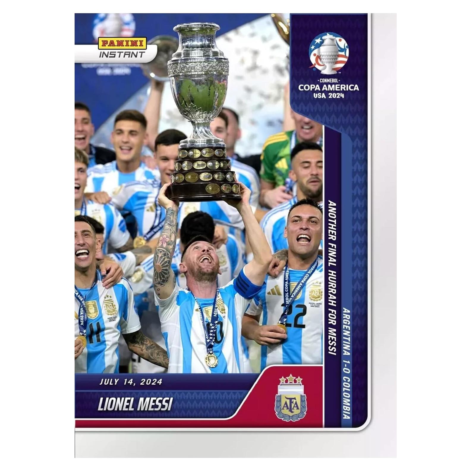 Tarjeta de Fútbol Panini Instant Messi #43 Copa América 2024