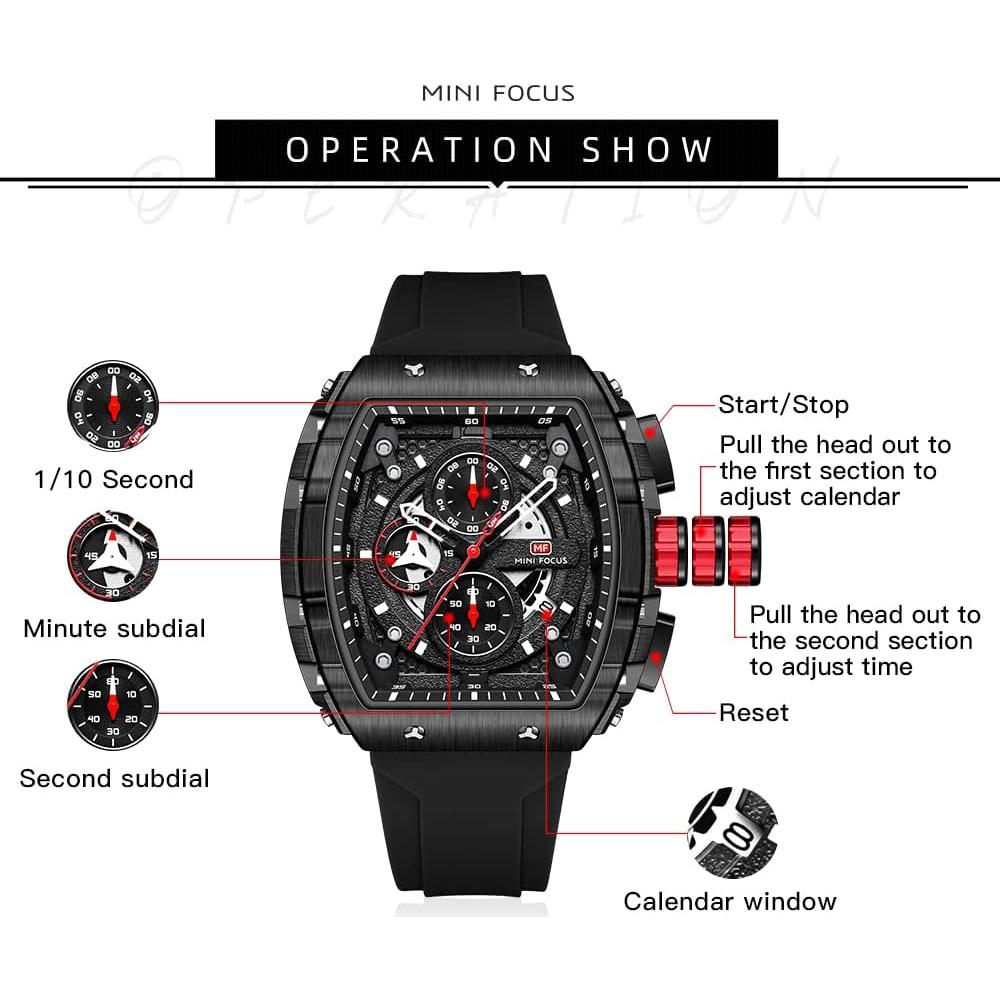 Reloj Deportivo de Hombre Mini Focus MF0399G Cuarzo Impermeable