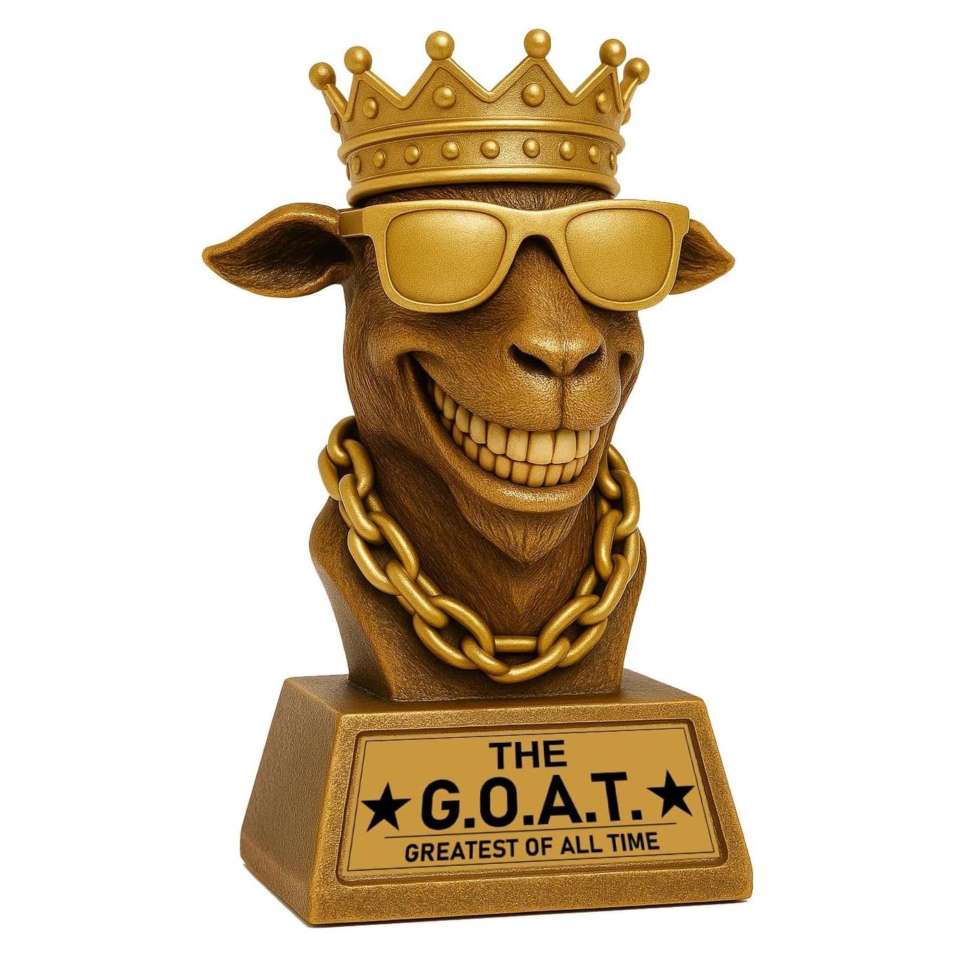 Trofeo G.O.A.T. de Resina 17.78 cm - Bambluby para Fútbol Fantástico