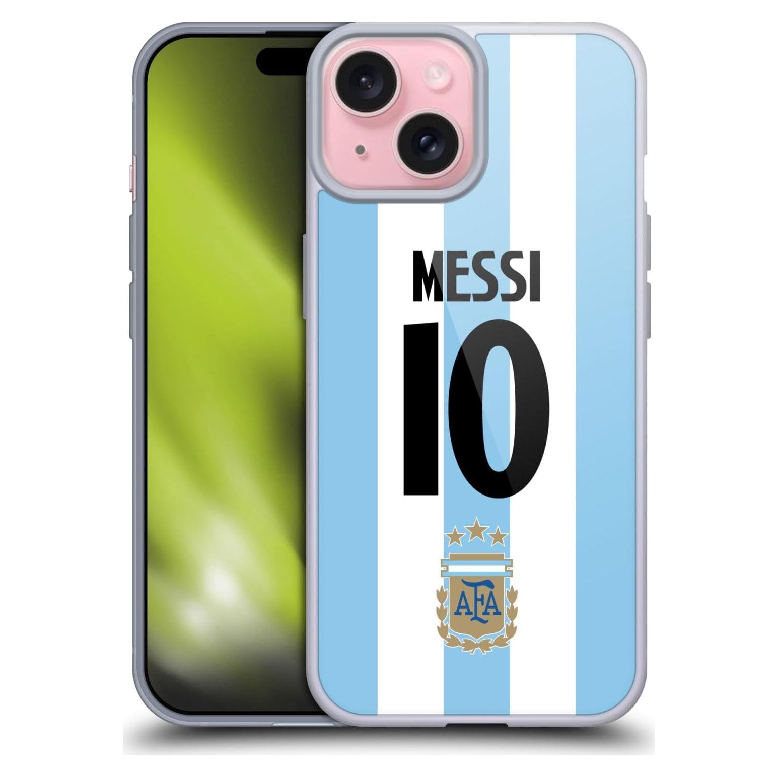 Funda de Gel Suave Head Case para iPhone 15 Argentina Messi