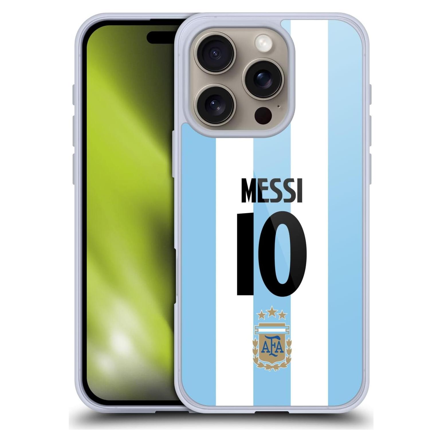 Funda de Gel Suave Head Case para iPhone 16 Pro - Argentina Messi
