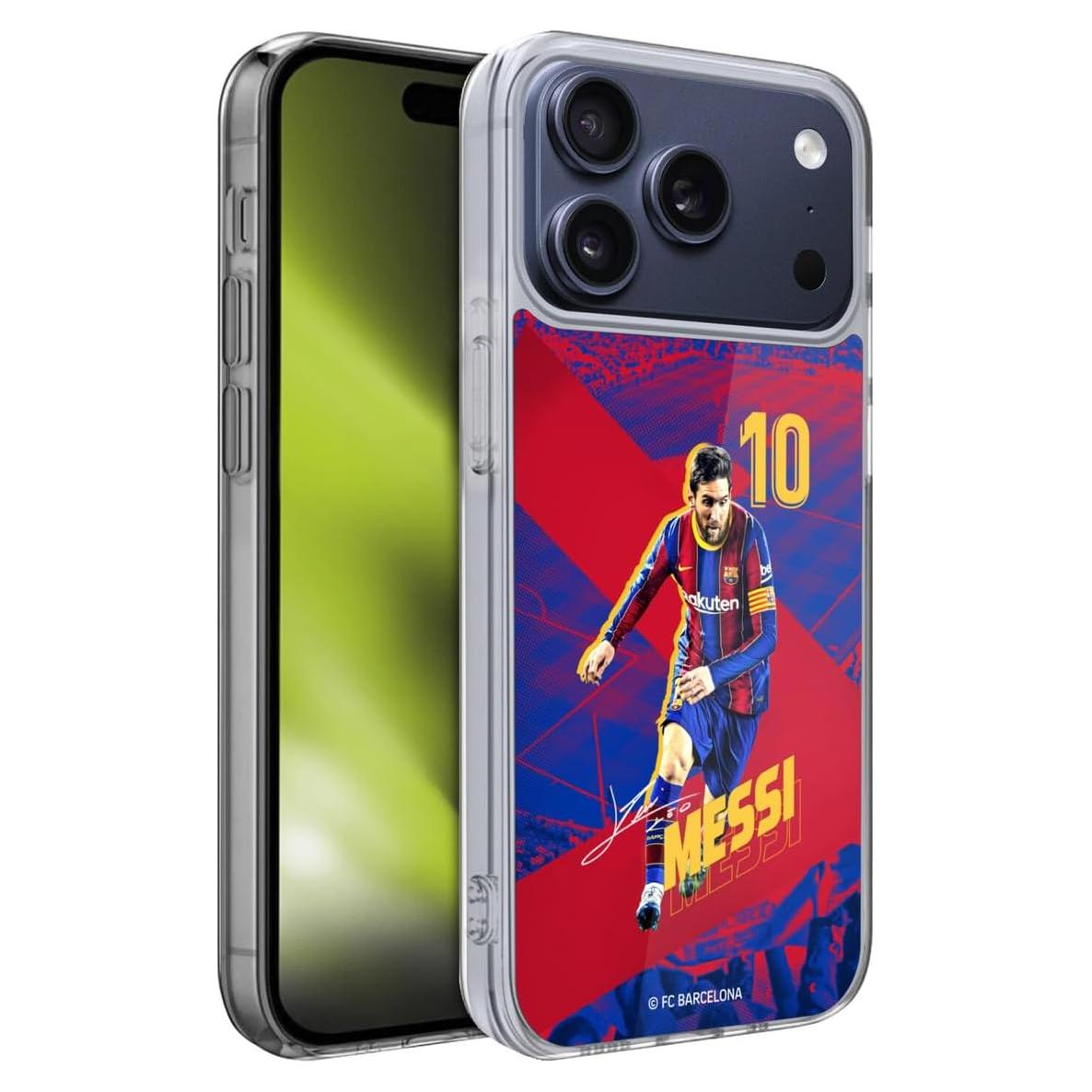 Funda de Gel FC Barcelona Lionel Messi para iPhone 17 Pro