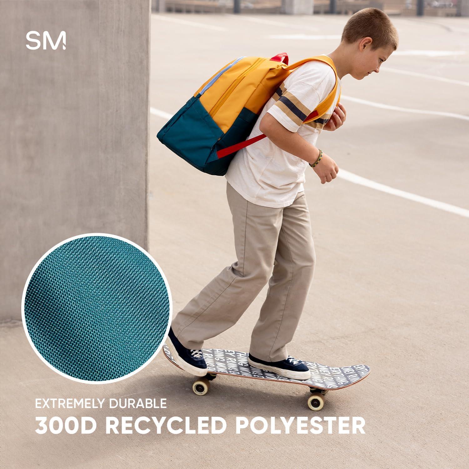 Mochila Simple Modern Ellis 25L Cuadrícula Negra y Blanca