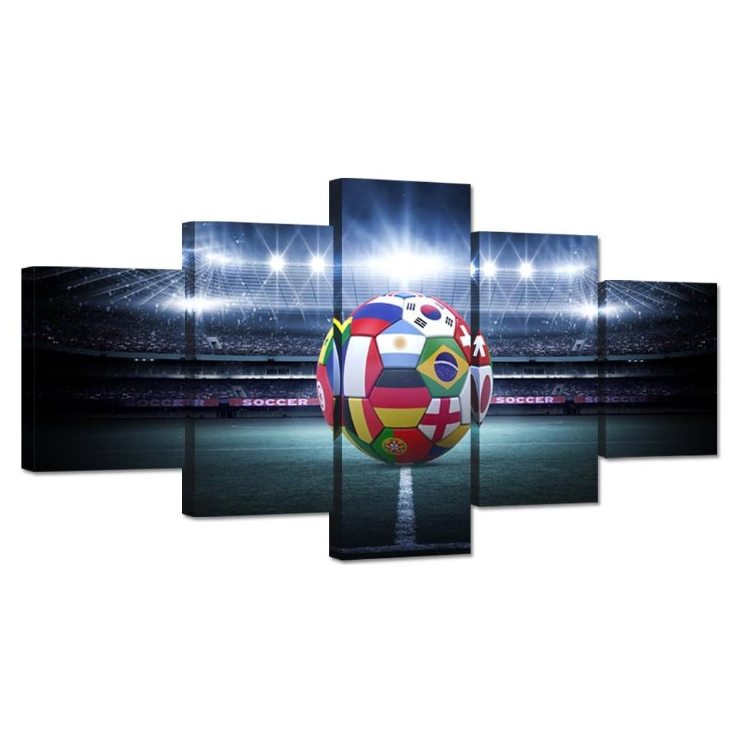 Obra de Arte en Lienzo 5 Piezas Hola Obra de Arte 152x81cm