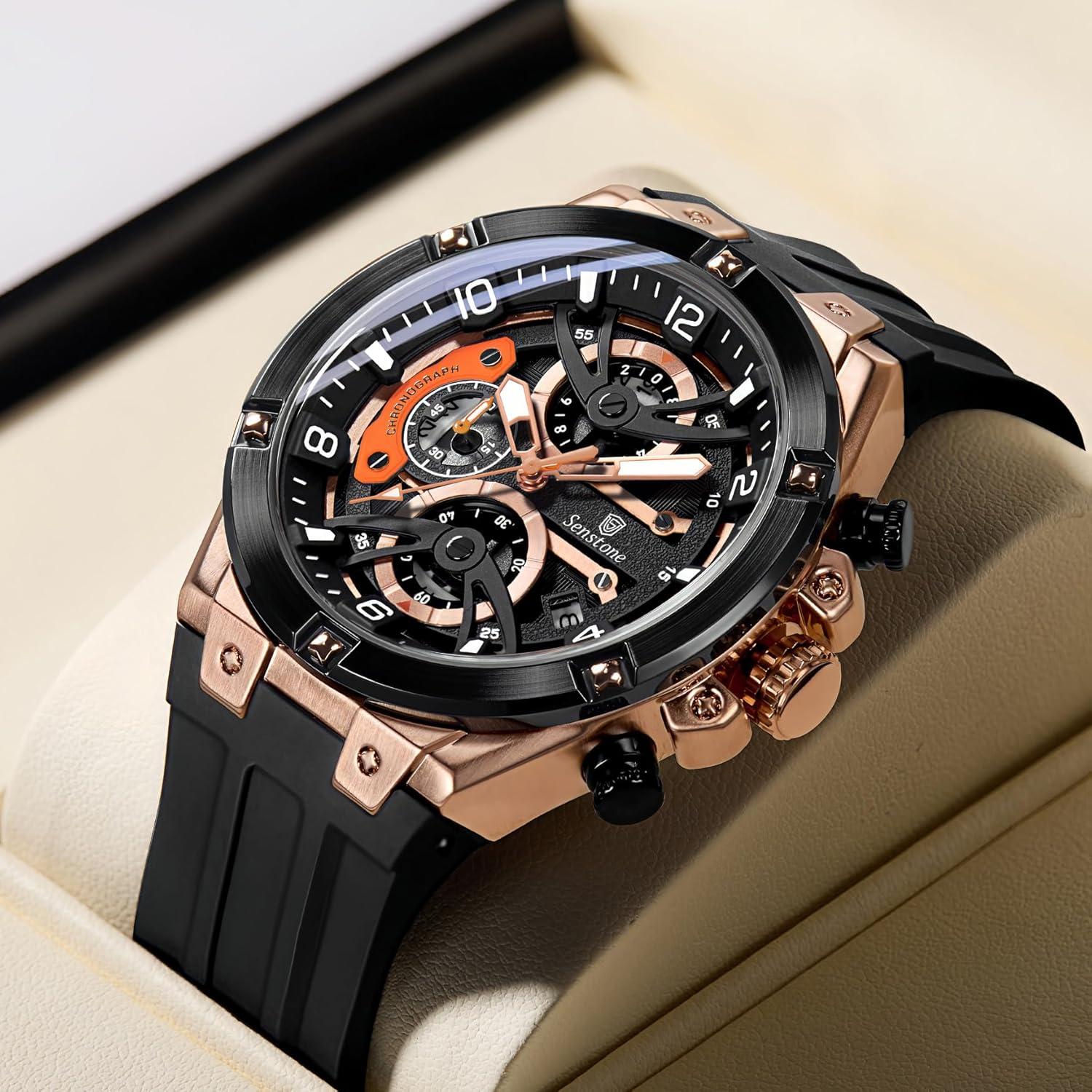 Reloj deportivo Senstone hombre cuarzo analógico 30m impermeable