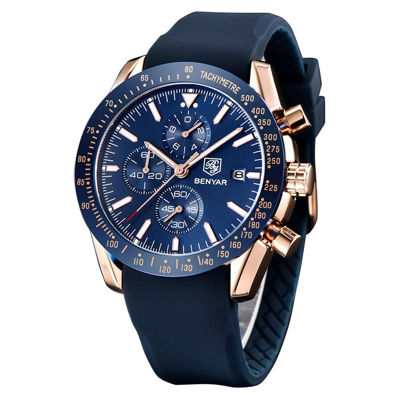 Reloj Cronógrafo de Cuarzo BENYAR BY-5140 Hombre 30M Impermeable