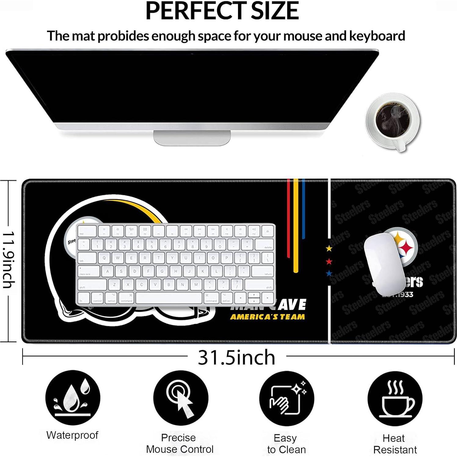 Alfombrilla de Ratón Grande AYYQHC 80x30 cm Bordes Cosidos