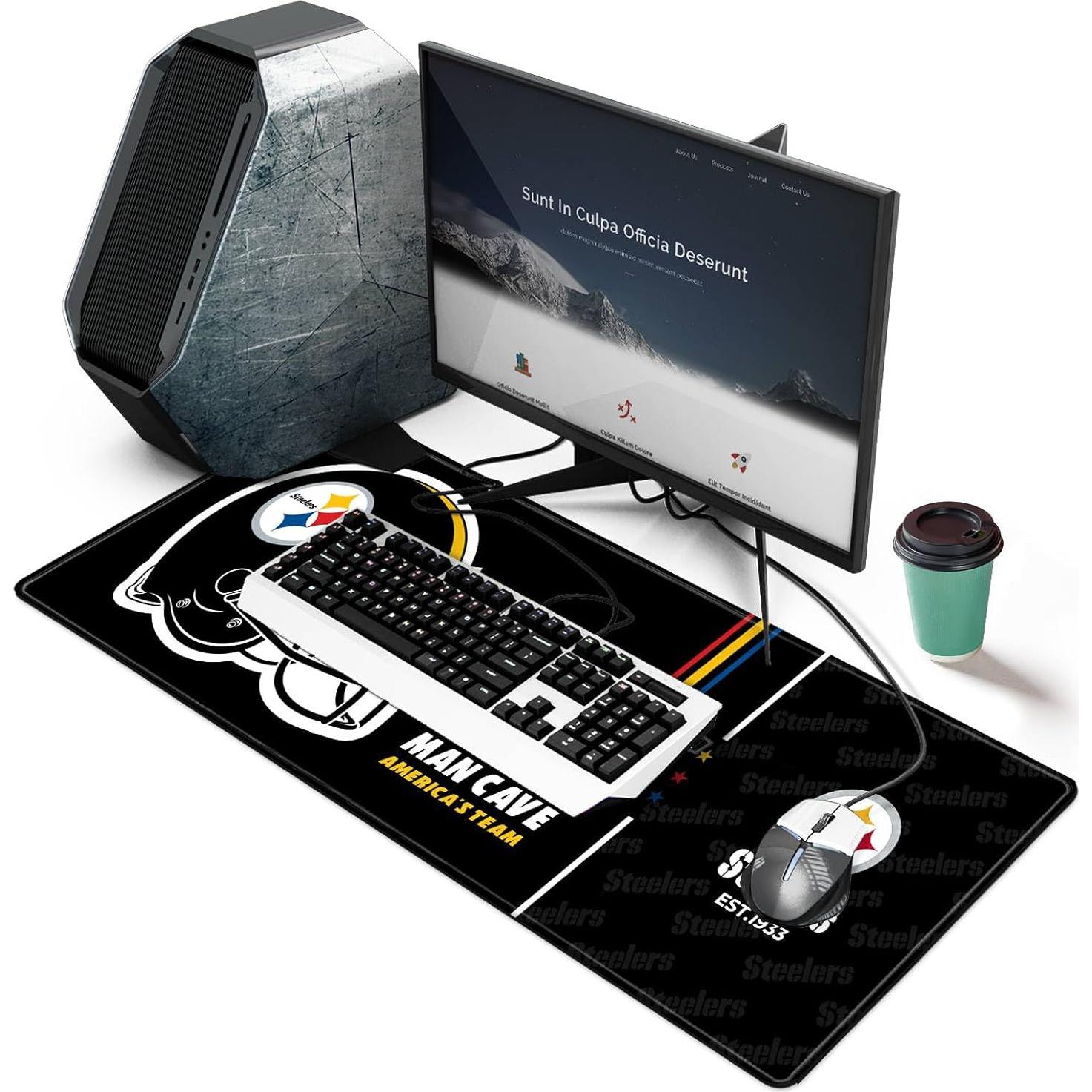 Alfombrilla de Ratón Grande AYYQHC 80x30 cm Bordes Cosidos