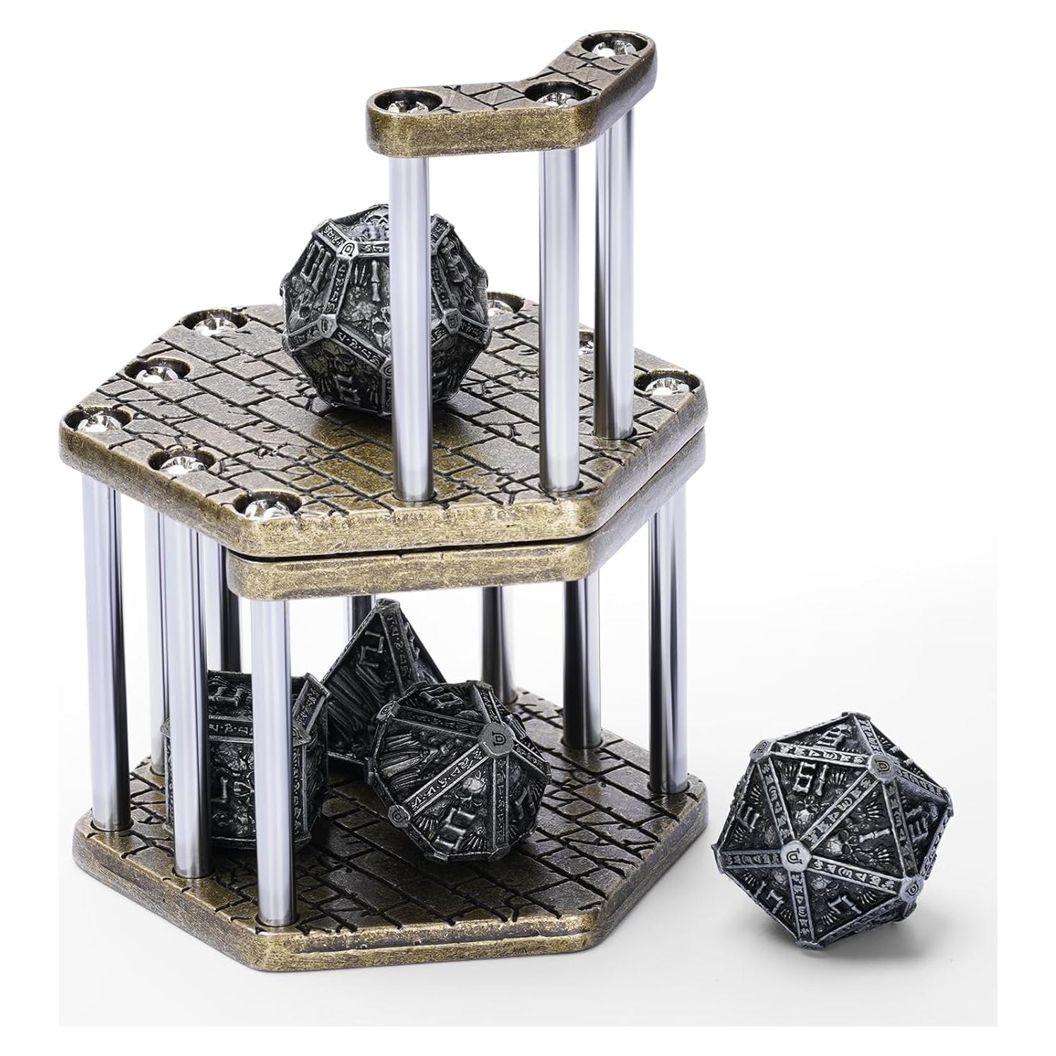 Carcel de Dados de Metal ASTRANOVA - RPG, Póker, DND - Bronce