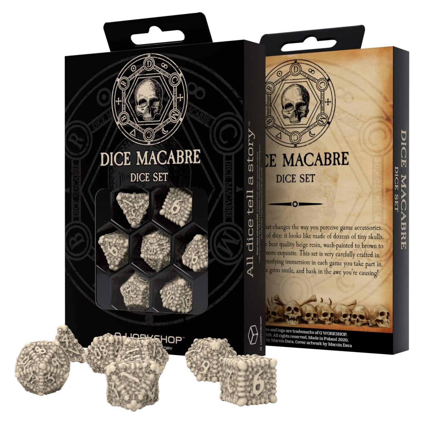 Juego de Dados Macabros Q-Workshop - 7 Piezas de Resina