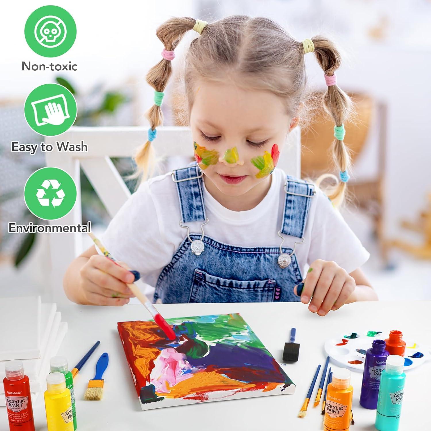 Juego de Pintura Acrílica Halobios 50 Colores 60 ml Premium