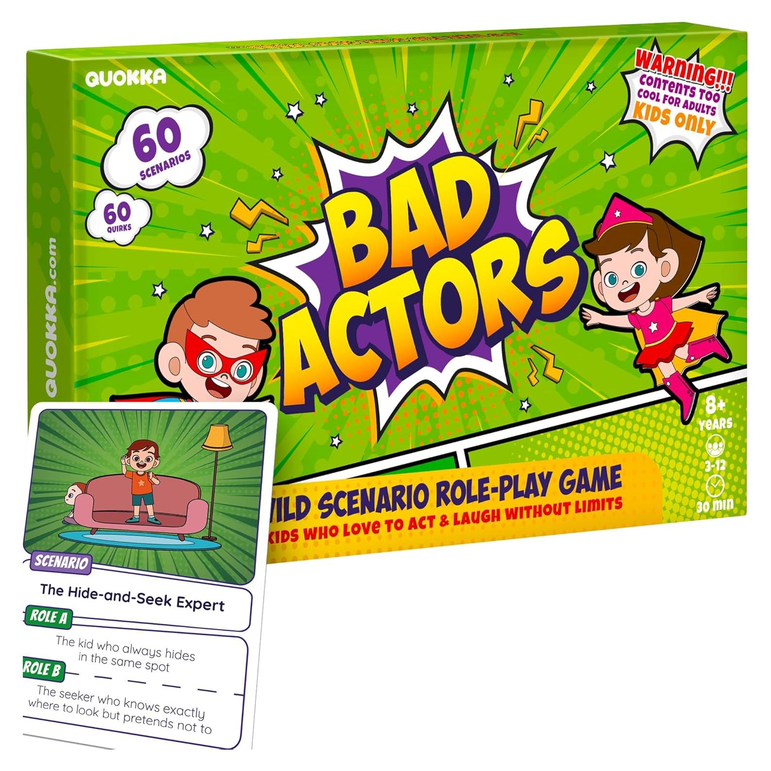 Juego de Charadas QUOKKA para Niños 8+ - 120 Escenarios Divertidos