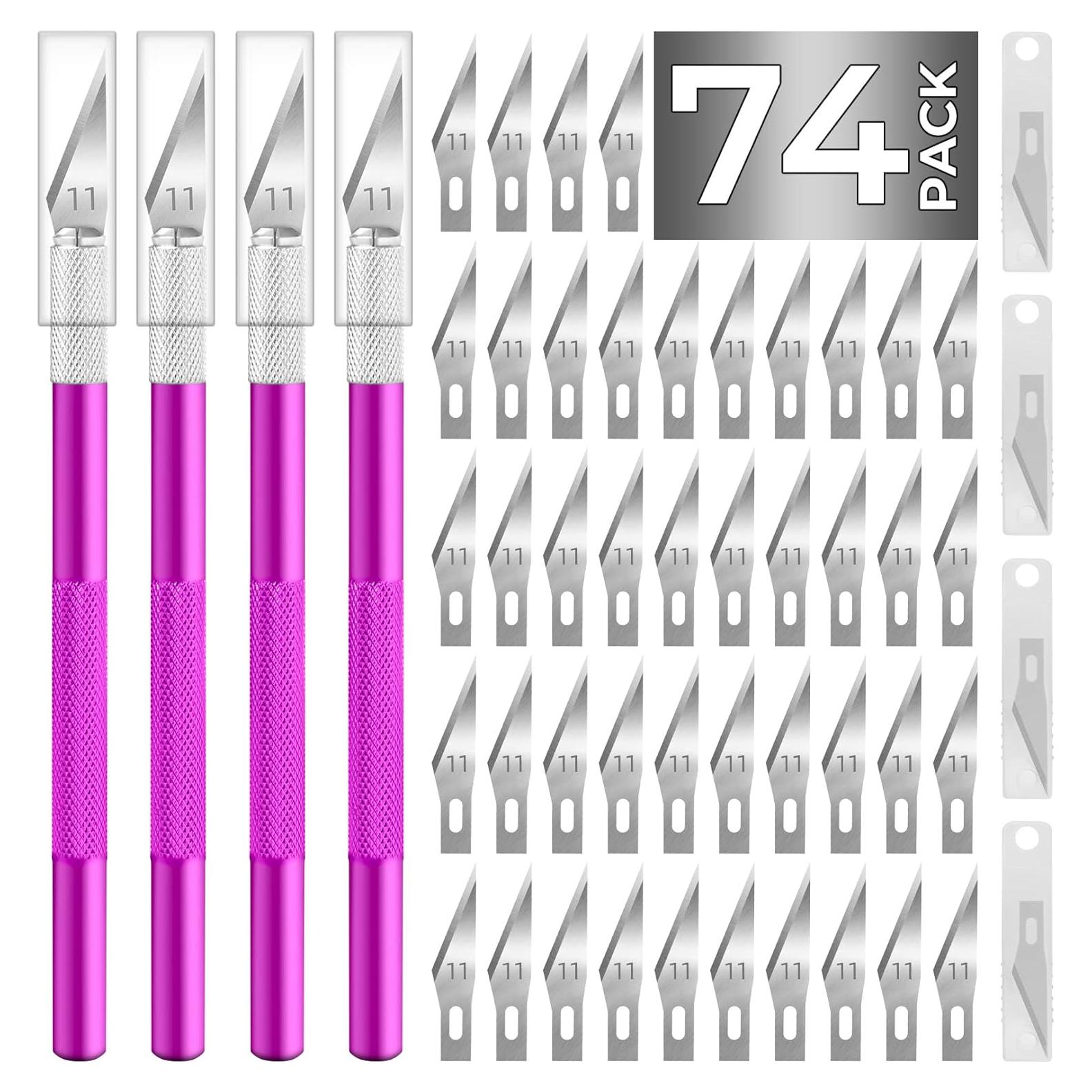 Juego de Cuchillos de Hobby JTIEO con 4 Cuchillos y 70 Cuchillas