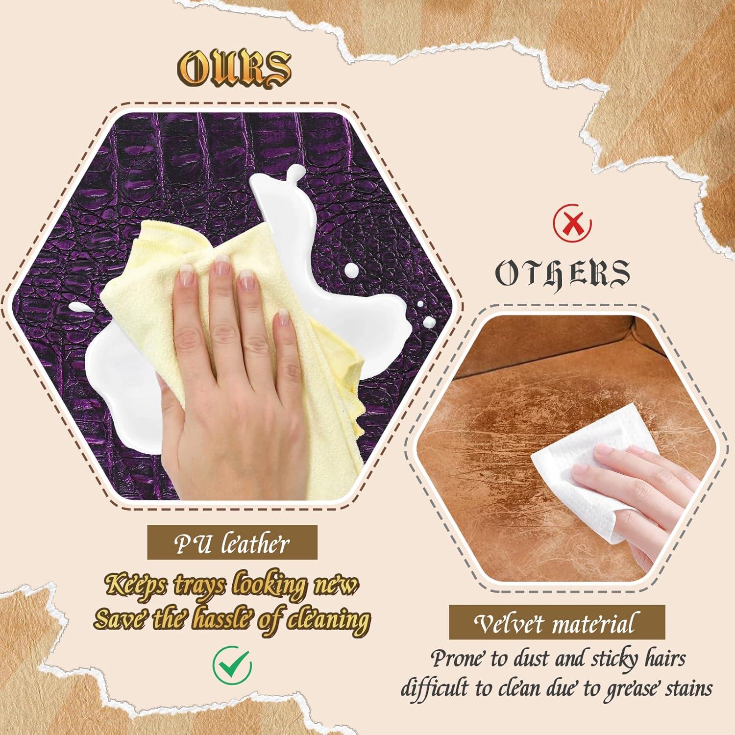 Bandeja de Dados Hexagonal Byhoo Púrpura, Plegable y Duradera