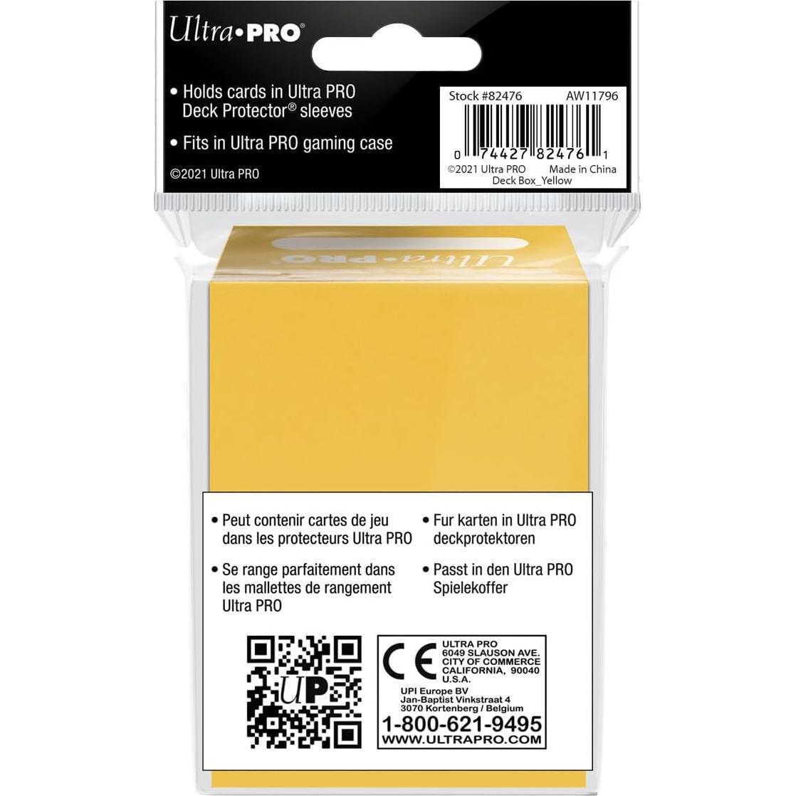 Caja de Barajas Estándar Ultra PRO Amarillo 80 Cartas