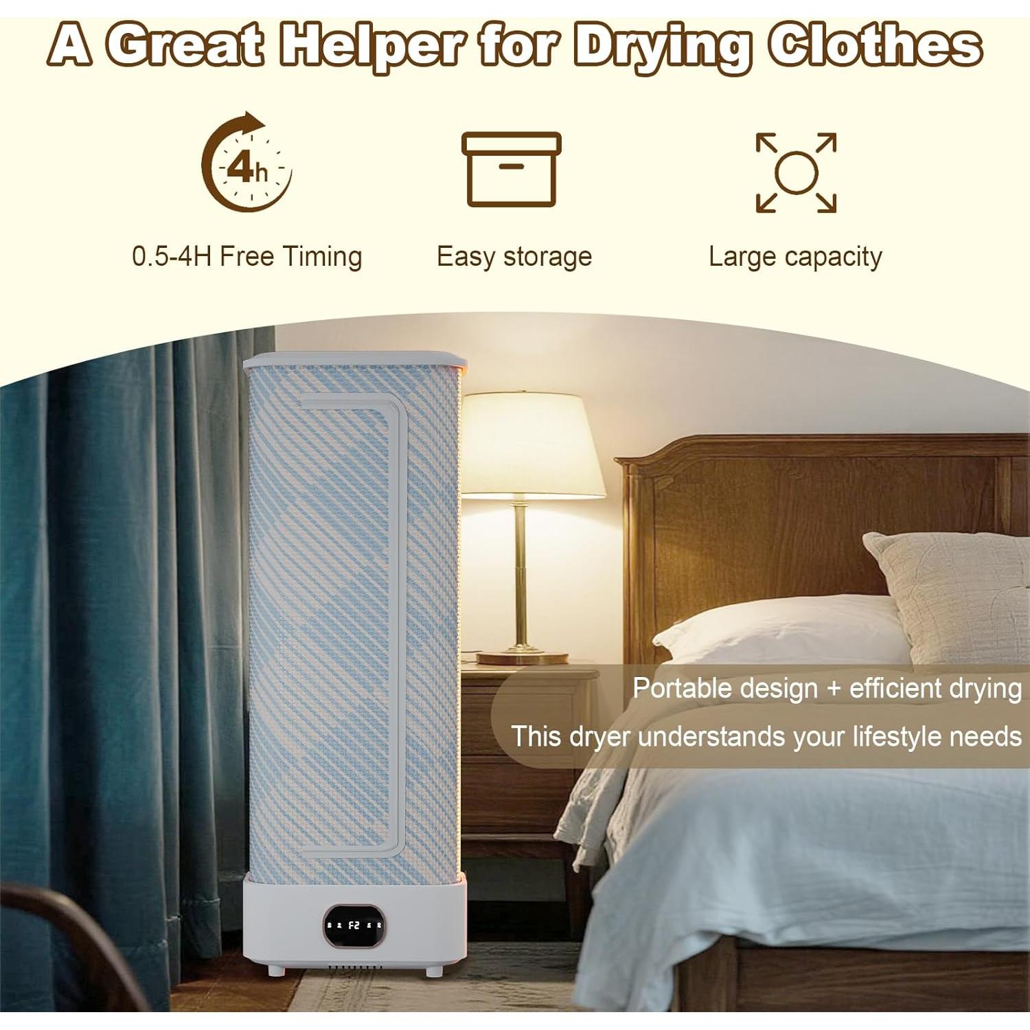 Máquina de Planchar y Secar Ropa Jueraori HGJ001 1000W Plegable