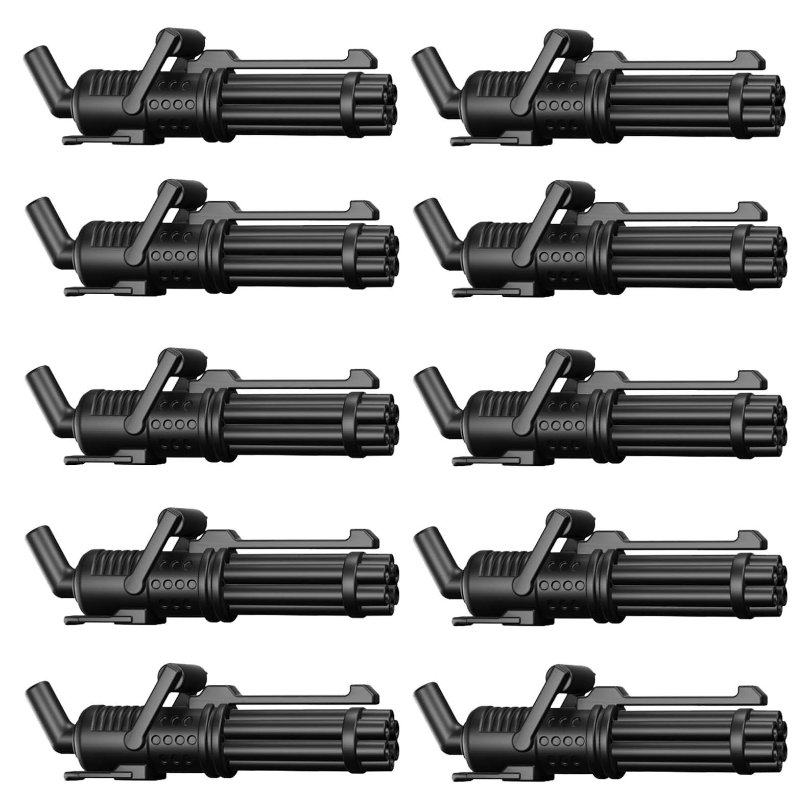 Paquete de 10 Blasters Minigun Z6 BrickTactical para Minifiguras