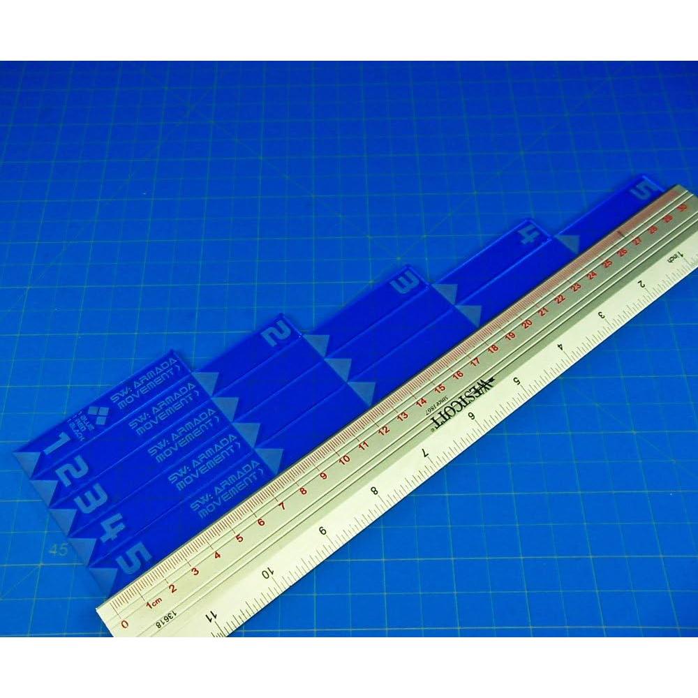 Conjunto de Reglas de Movimiento LITKO para Star Wars: Armada - 5 Piezas Azul Fluorescente