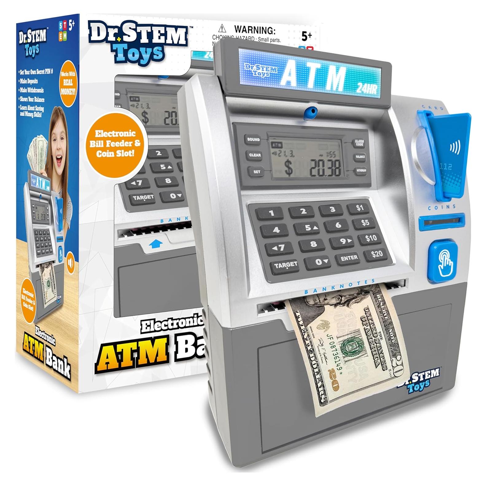 Banco de Ahorros Electrónico Dr. Juguetes - Alcancía con Contador de Monedas y Pantalla LCD