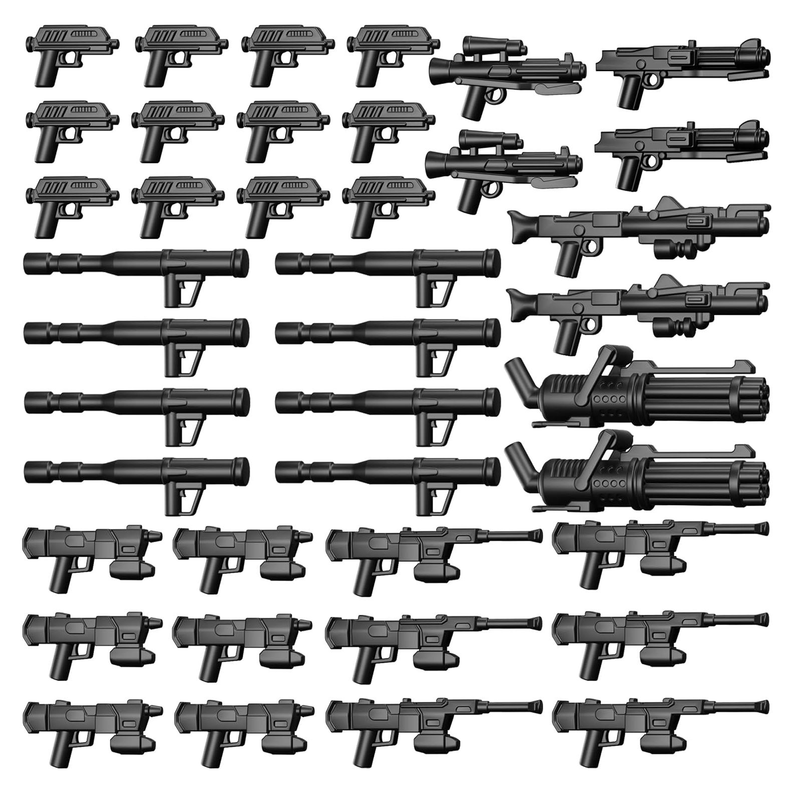 Paquete de Blasters BrickTactical DC-15 para Minifigs - 40 Piezas