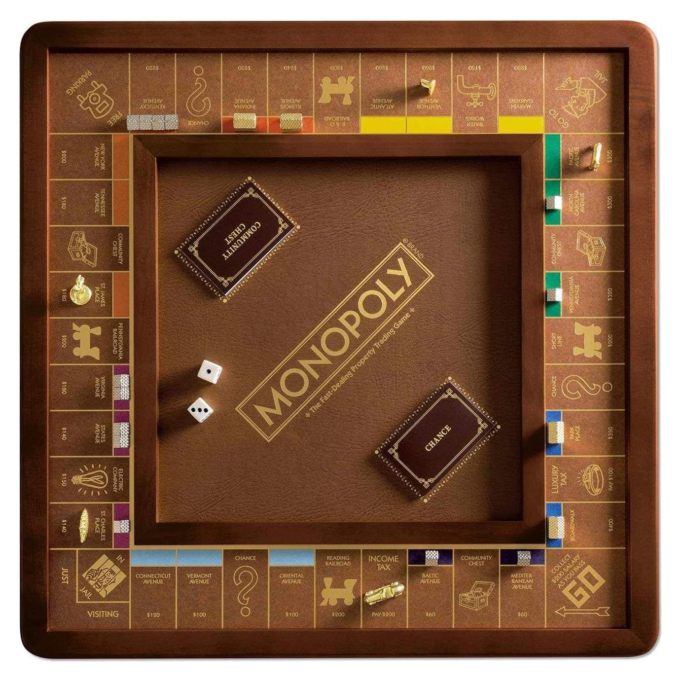 Monopoly Edición de Lujo WS Game, Gabinete de Madera, 2-6 Jugadores