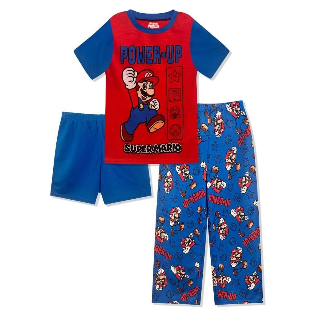 Conjunto de Pijamas Super Mario Niños 3 Piezas Talla 8